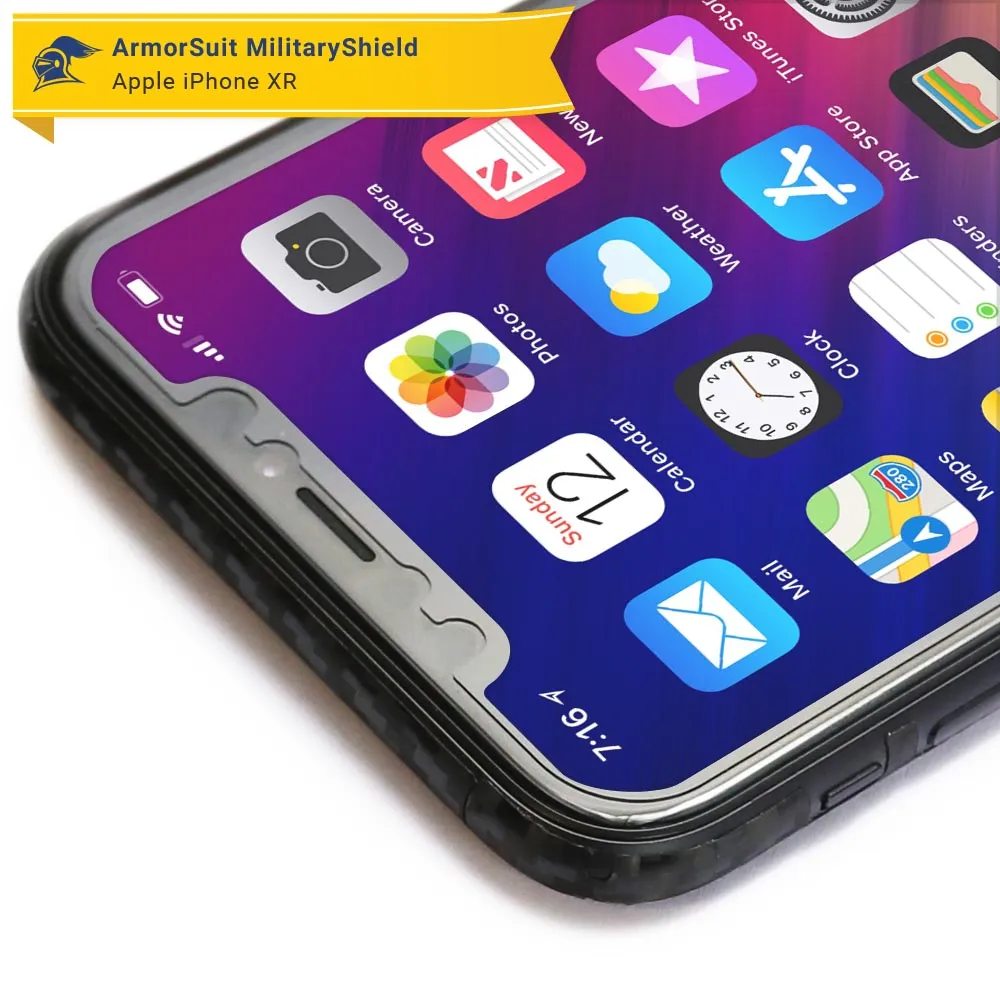 [2 Pack] Apple iPhone XR Screen Protector Matte Case Friendly