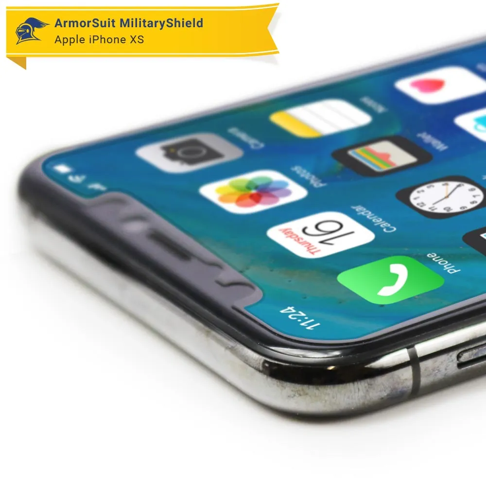 [2 Pack] Apple iPhone Xs Screen Protector Matte Case Friendly