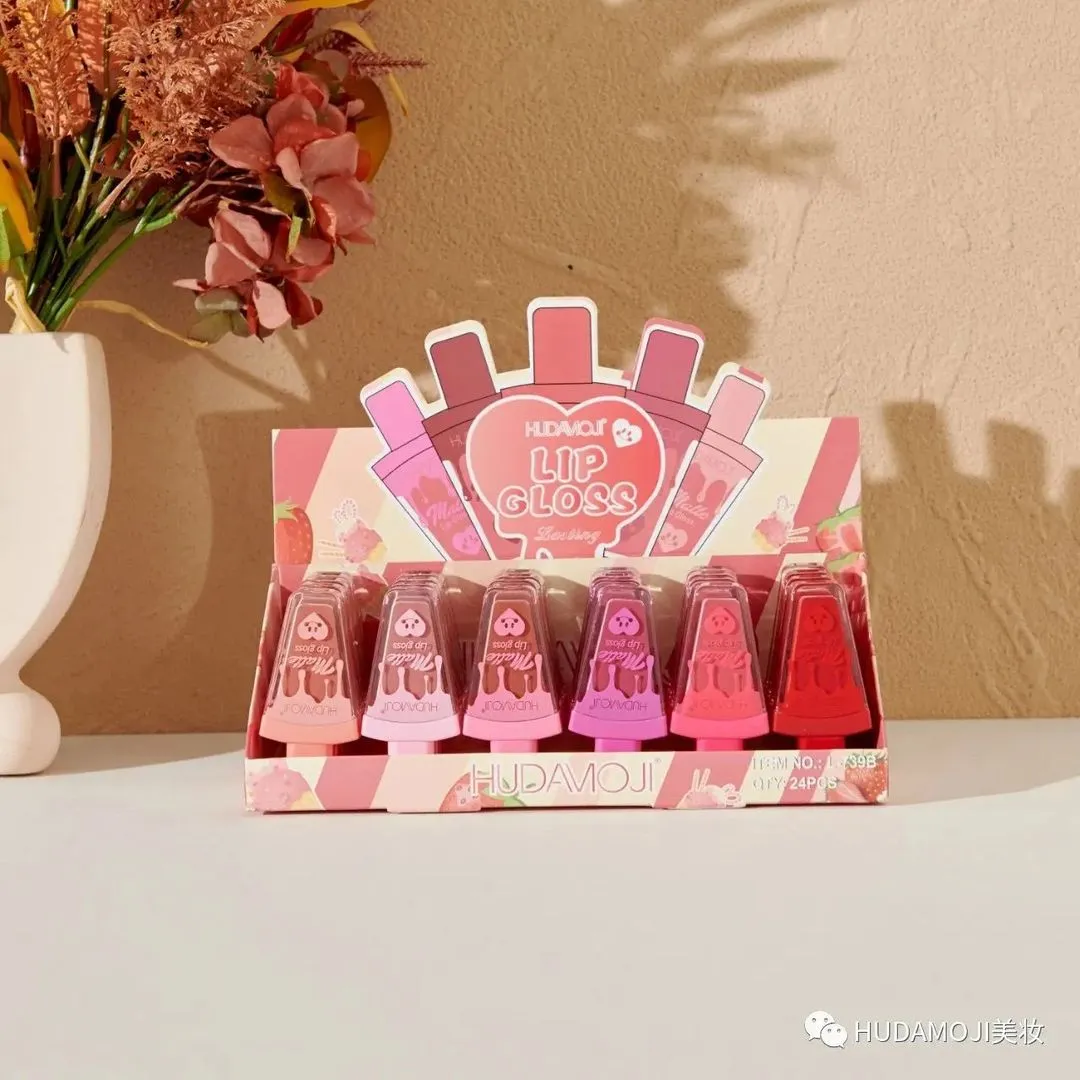 6pcs Hudamoji Icecream Lipgloss Lip Plumping Tinted Lip Oil