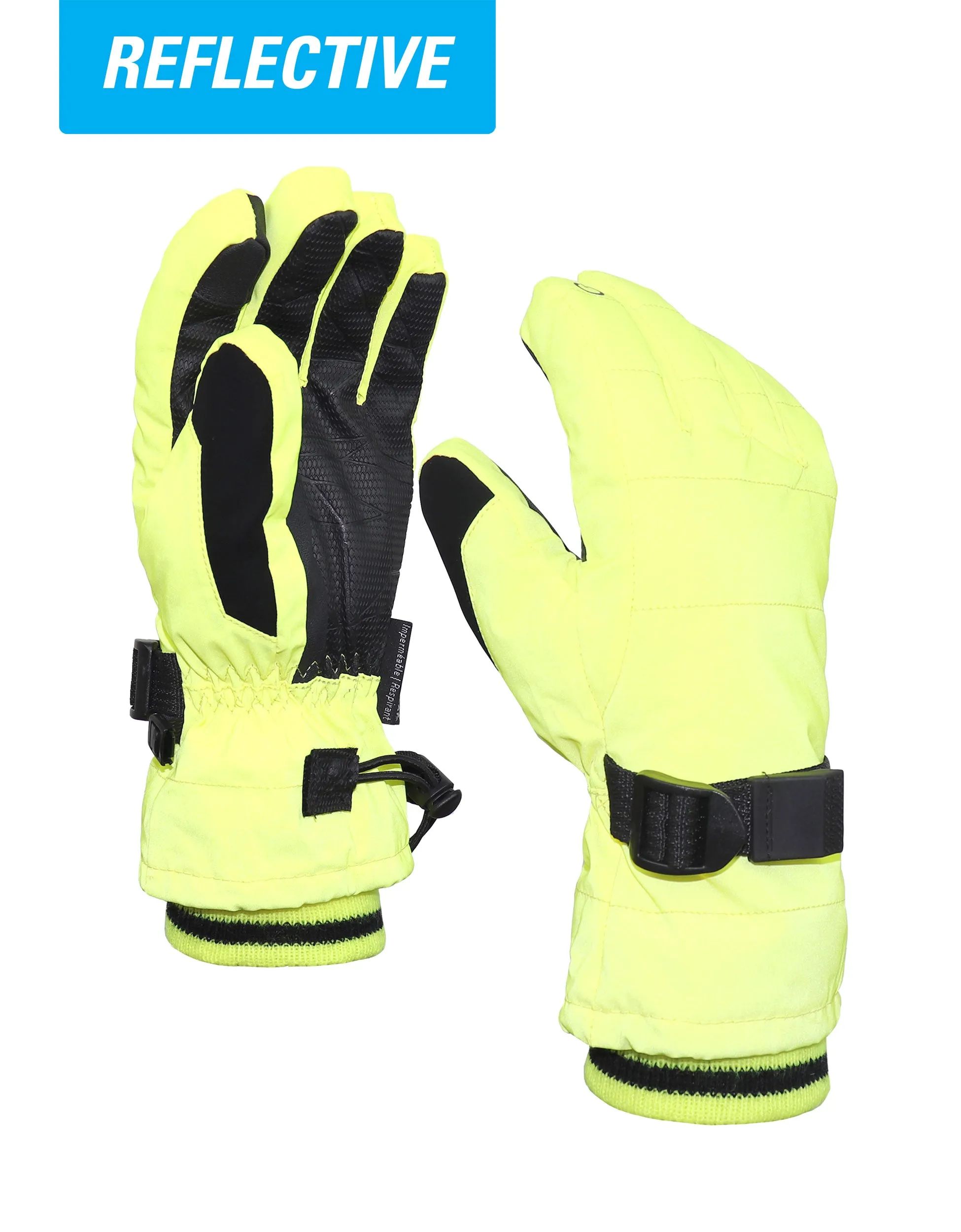 BOYS 4-16 TOUCH REFLECTIVE PUFFER SKI GLOVE