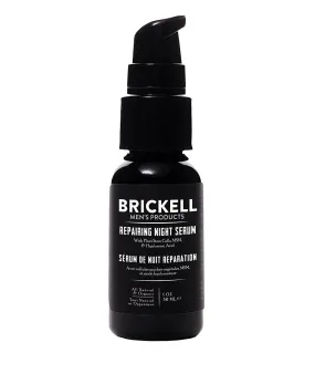 Brickell Men's Anti Aging Repairing Night face serum 30ml