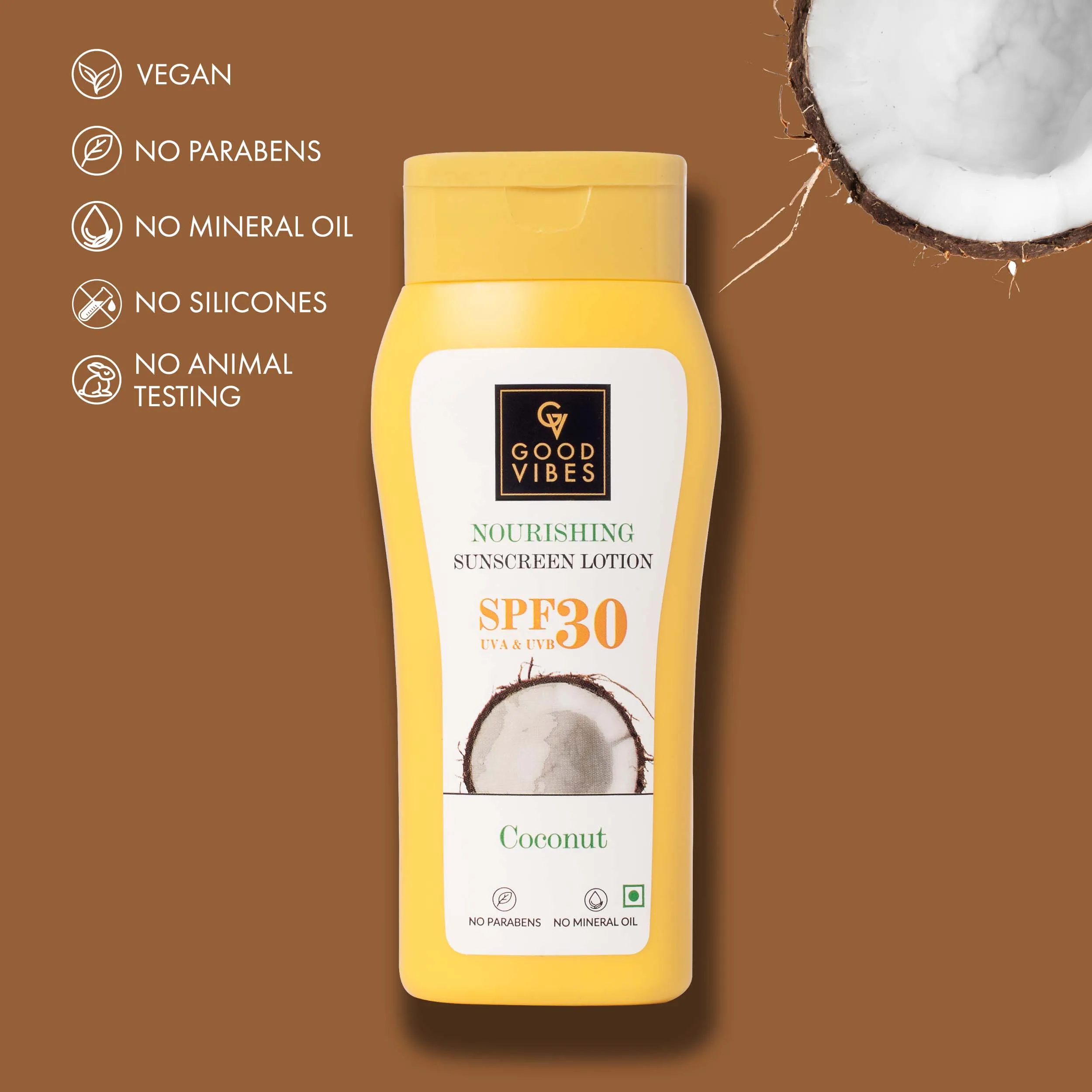 Coconut Nourishing Sunscreen Lotion SPF 30 With Lime & Rosemary Leaf Oil