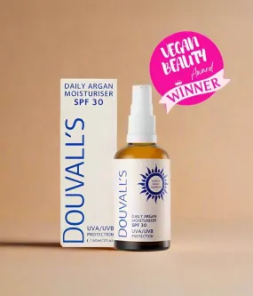 Douvall's Argan Daily Moisturiser with SPF30 UVA/UVB Protection, 60ml