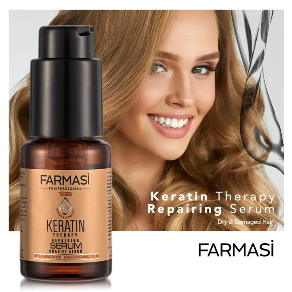 Farmasi Keratin Therapy Repairing Serum for Dry & Damaged Hair (30ml)