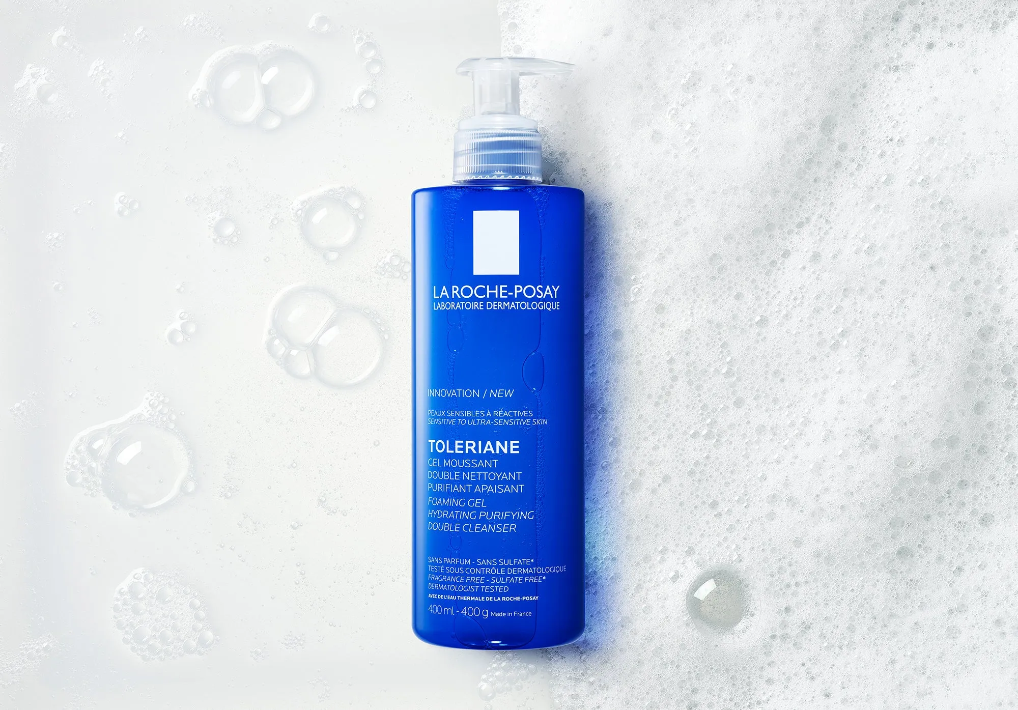 LRP TOLERIANE FOAMING PURIFYING GEL DOUBLE CLEANSER 400ML