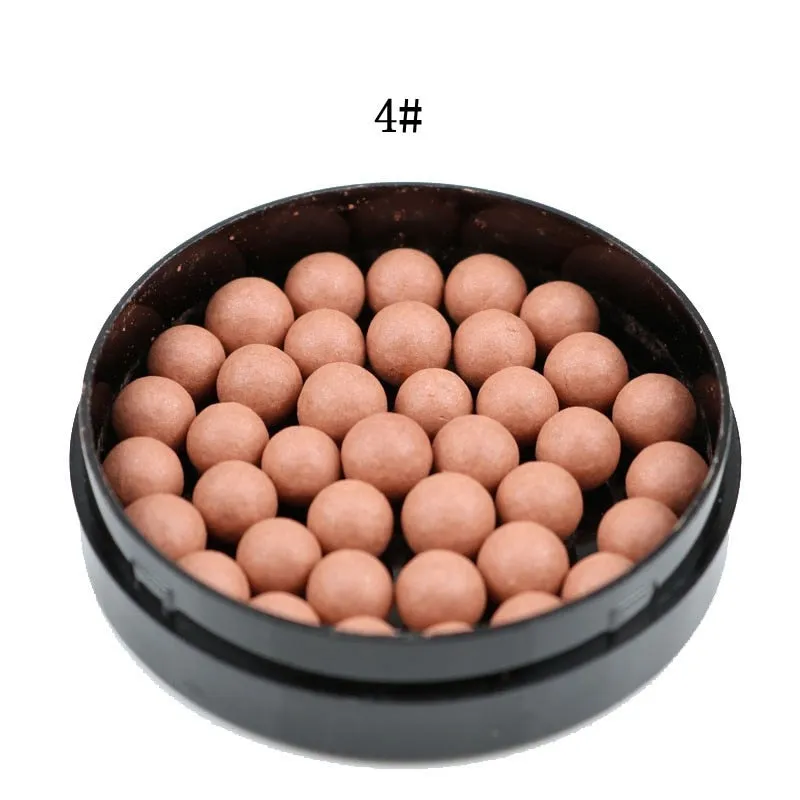 Matte Blusher Ball 3 In 1 Contour Powder 8 Colors Bronzer Contour Nude Light Soft Blush