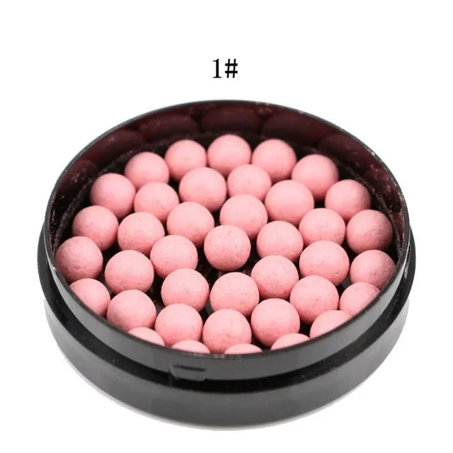 Matte Blusher Ball 3 In 1 Contour Powder 8 Colors Bronzer Contour Nude Light Soft Blush
