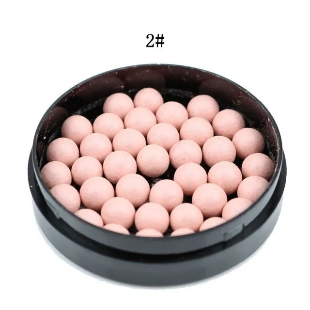 Matte Blusher Ball 3 In 1 Contour Powder 8 Colors Bronzer Contour Nude Light Soft Blush