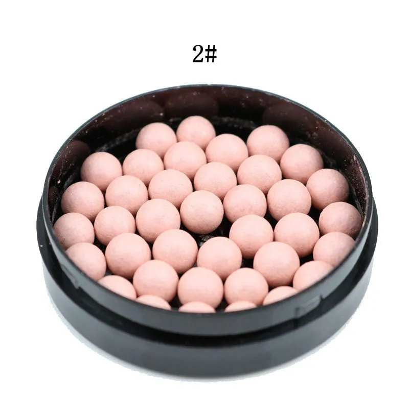 Matte Blusher Ball 3 In 1 Contour Powder 8 Colors Bronzer Contour Nude Light Soft Blush