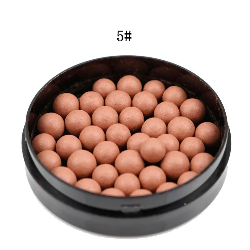 Matte Blusher Ball 3 In 1 Contour Powder 8 Colors Bronzer Contour Nude Light Soft Blush