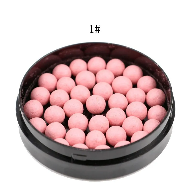 Matte Blusher Ball 3 In 1 Contour Powder 8 Colors Bronzer Contour Nude Light Soft Blush