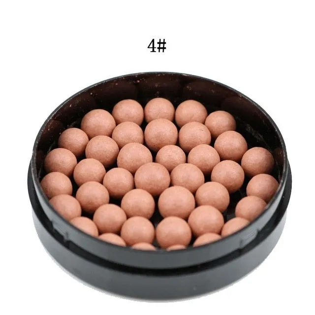 Matte Blusher Ball 3 In 1 Contour Powder 8 Colors Bronzer Contour Nude Light Soft Blush