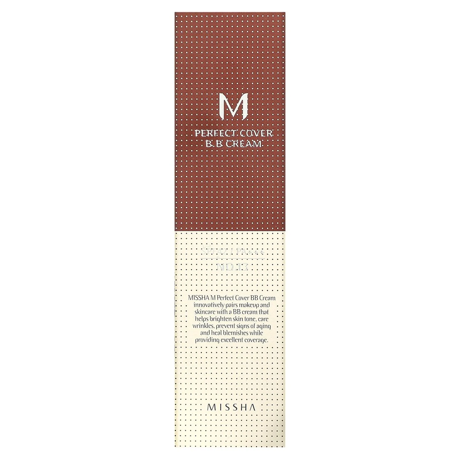Missha, M Perfect Cover B.B Cream, SPF 42 PA   , No. 13 Bright Beige, 1.7 fl oz (50 ml)