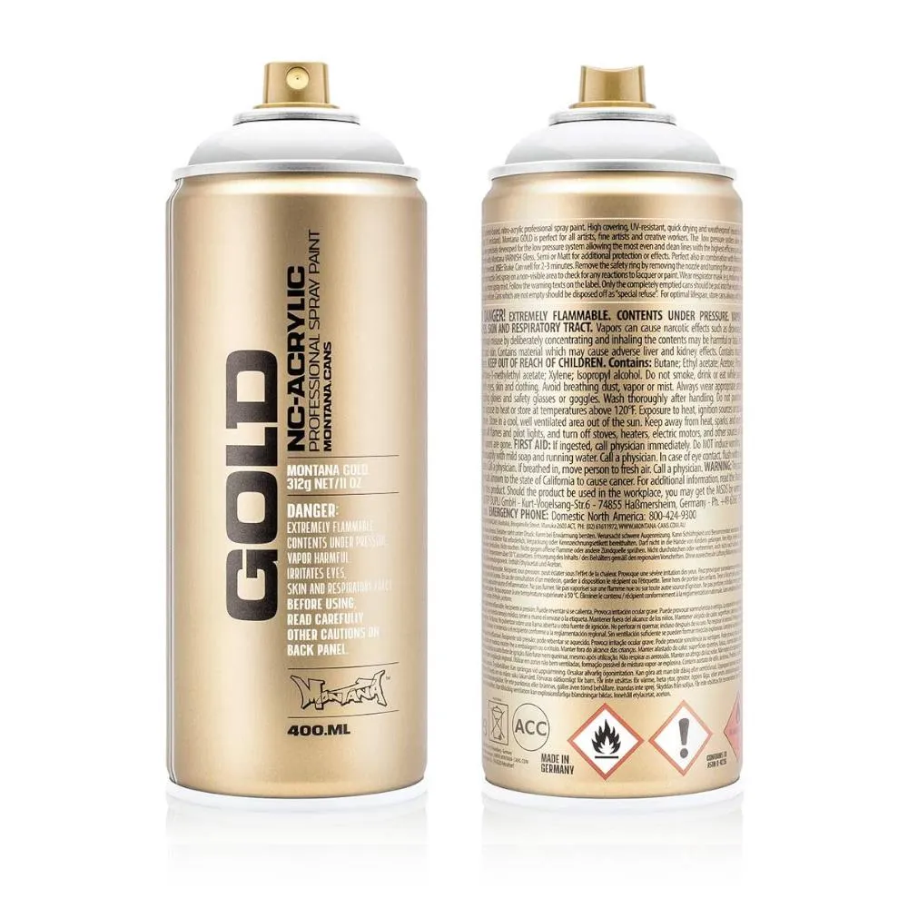 Montana GOLD 400mL Spray Paint - Transparent Mystic White
