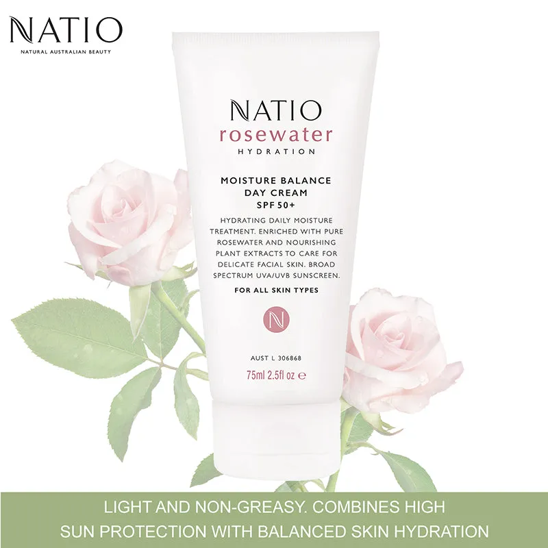 Natio Rosewater Hydration Moisture Balance Day Cream SPF 50  90ml