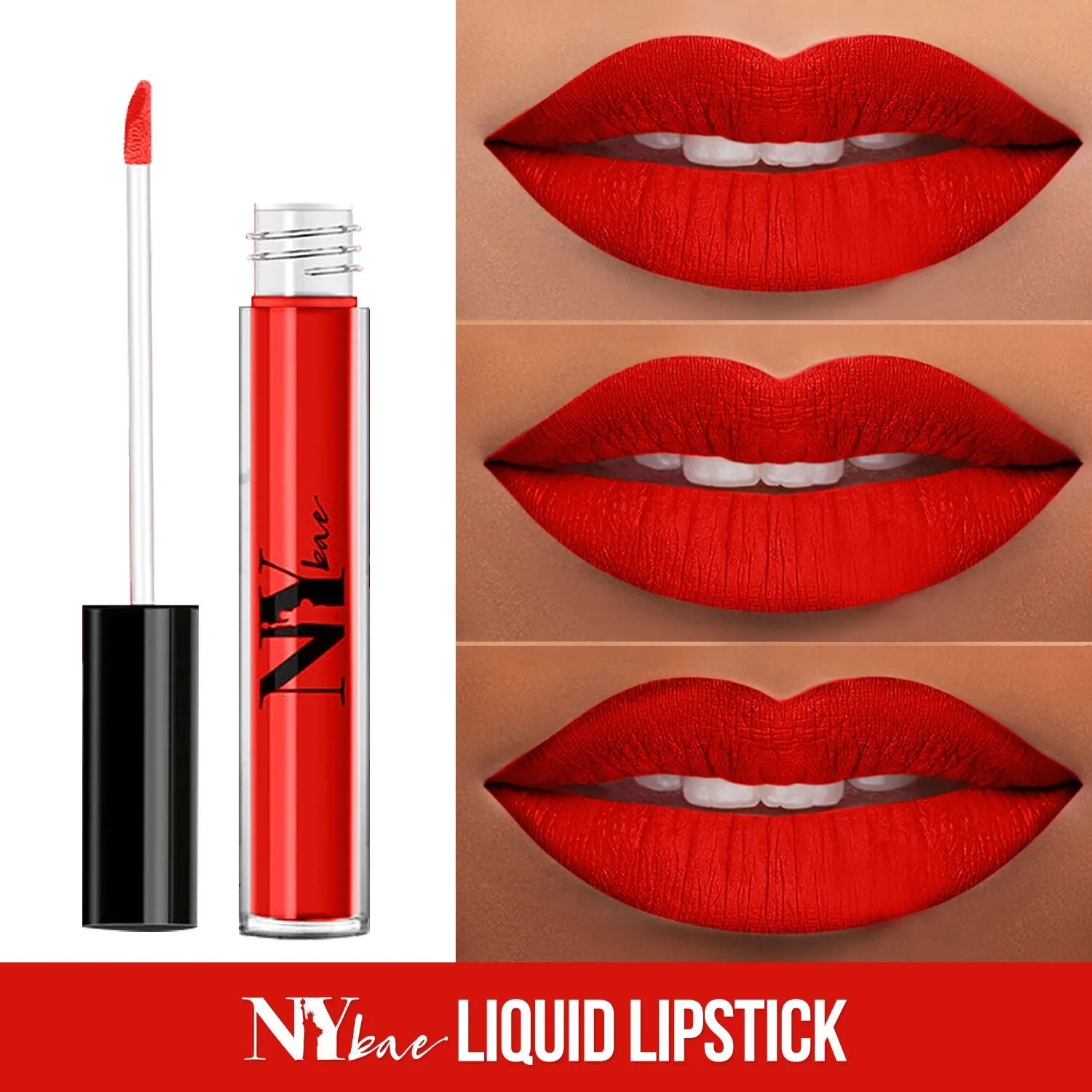 NY Bae Moisturizing Liquid Lipstick | Matte | Hydrating With Vitamin E - Big Apple Babe 4 (2.7 ml)