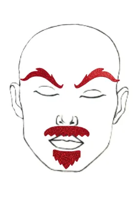 Red "Rugged" Facial Fashion Kit