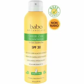 Sheer Zinc Sunscreen SPF 30 6 fl oz By Babo Botanicals