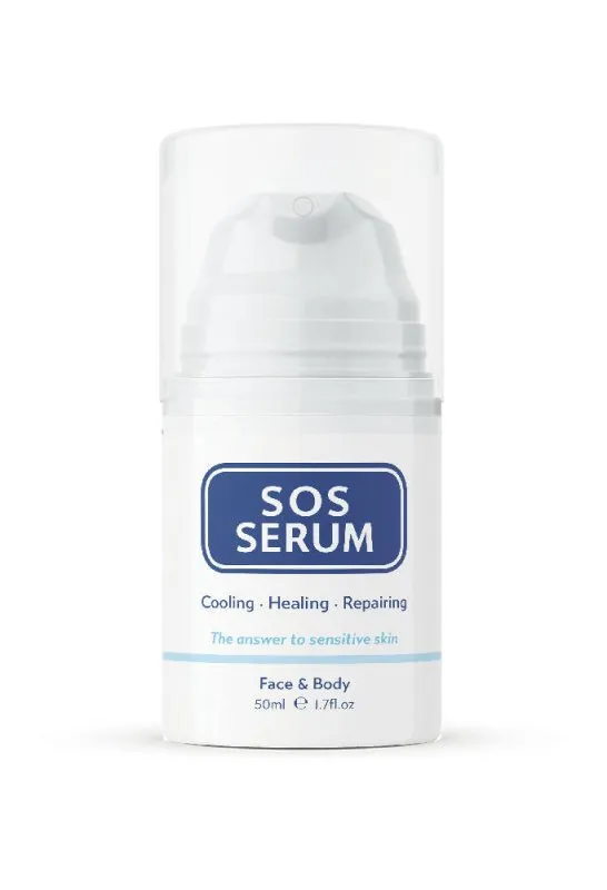 SOS Cooling & Hydrating Oil-Free Serum 50ml | Lightweight Hydrating Serum for Oily & Sensitive Skin | Aloe Vera, Cucumber & Vitamin E for Soothing, Moisturizing Skin